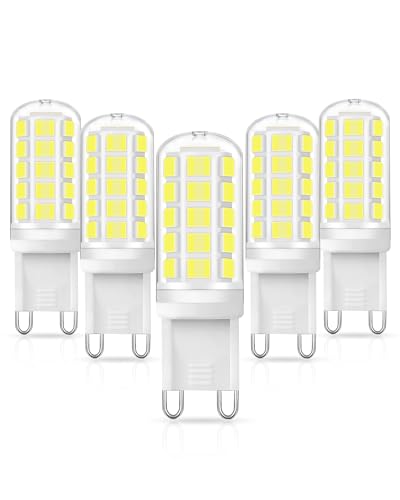 Evastary G9 Lampadina Led Lampadario 3W Lampadine (40W Equivalenti), Cri 85+ Lampadine, 6000K Luce Diurna Bianca, Non Dimmerabile, Angolo Del Fascio 3