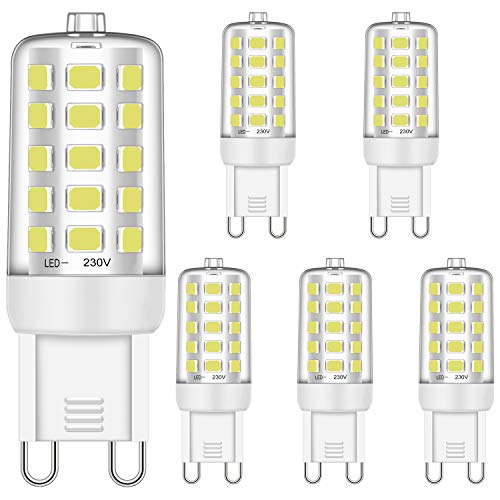 Led G9 Lampadine 3W Bianco Freddo 6000K Equivalenti A 25W 28W 33W 40W Alogene Lampadine, 420Lm, Cri> 85, G9 Presa Lampada, Senza Sfarfallio, Non Dimme