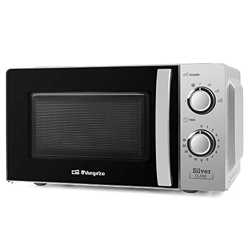 Orbegozo 8435568400801 Forno A Microonde Con Capacità Di 20 Litri, 6 Livelli Di Funzionamento, Timer Fino A 30 Minuti, 700 W Di Potenza, Acciaio, Arge