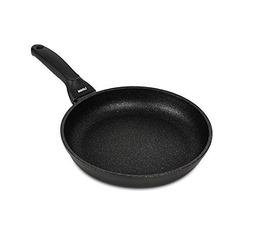 Risoli Padella Blackplus® Alluminio Pressofuso Antiaderente El Diamant Ultra Resistente Frypan Made Italy (28 Cm)