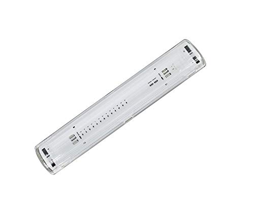 Vetrineinrete® Plafoniera Tenuta Stagna Ip65 Per 2 Tubi A Led Neon Attacco T8 G13 60 120 150 Cm Da Parete Soffitto Tubo Per Interni Ed Esterni Lampada