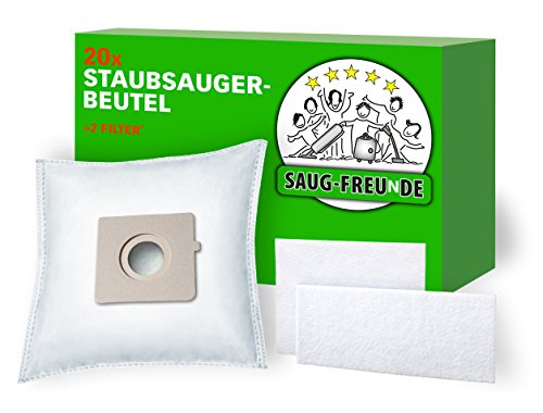 Saug-Freunde - 20 Sacchetti Per Aspirapolvere Rowenta Compacteo Ergo Ro 5221 Ea, Ro 5223 Ga, Ro 5227 Ea, Ro 5243 Ea, Ro 5253 Ea, Ro 5254 Ea, Ro 5255 E