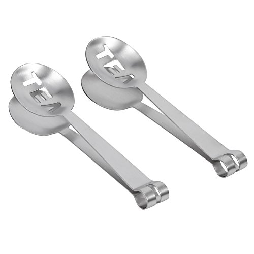 2 Piece Tè Bustina Di Tè Cucchiaio In Acciaio Inox Bustina Squeezer Colino Titolare Maniglia Zucchero Clip Cucina Ghiaccio Strumenti