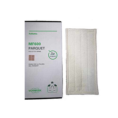 Marelshop - Confezione 3 Panni Pulizia Parquet Originali Vorwerk Per Pulilava Folletto Sp600/600S