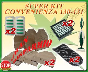 S&G Super Scorta Sacchi Sacchetti Filtro Aspirapolvere Folletto Vk 130 Vk 131