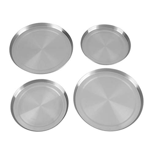Set Di 4 Coprifornelli In Acciaio Inox, Coperture Di Protezione Dei Bruciatori Del Fornello Superiore Del Fornello Rotondo Per Fornelli Elettrici - Ø