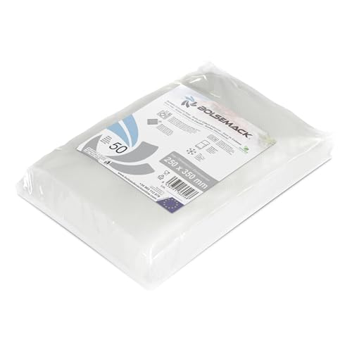 Bolsemack Buste Per Sottovuoto Goffratte Da Cottura 250X350 (25X35 Cm) 50 Pz. Per Uso Alimentare, Possono Essere Utilizzati Con Qualsiasi Tipo Di Disp