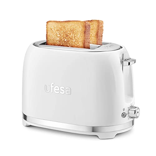 Ufesa Classic Pinup, Tostapane Design Vintage, 850 W, 2 Fette, Bocca Ampia Adatta A Qualsiasi Tipo Di Pane, 7 Livelli Di Tostatura, Tripla Funzione, R