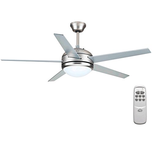 Dcg Eltronic Vecrd70Tl Ventilatore Soffitto, 60 W, Bianco E Nero