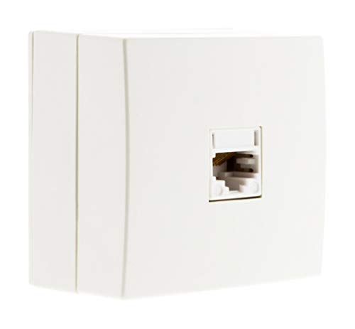 Zenitech - Matelec Tel.Saillie Rj45 Stecker, S, Weiss, Inkl. Displayschutzfolie