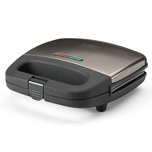Black+Decker Bxsa751E Es9680070B Sandwichera, Sandwich Maker, 750 W, Acciaio Inox