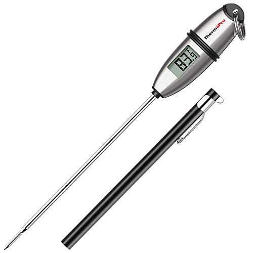 Thermopro Tp02S Termometro Da Cucina Digitale A Lettura Istantanea Con 5.35" Sonda Lunga E Display Lcd Per Bbq Carne Barbecue Vino Latte Olio Dolci Al