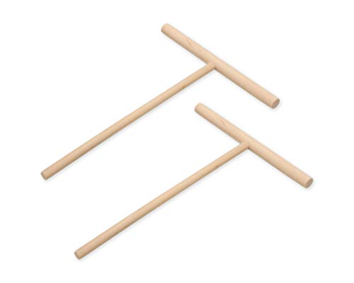 Scspecial Crepes Spargitore 2 Pezzi 6,1 Pollici X 4,7 Pollici Strumento In Legno Naturale A Forma Di T Per Crepes Utensile Per Crepes In Legno Utensil