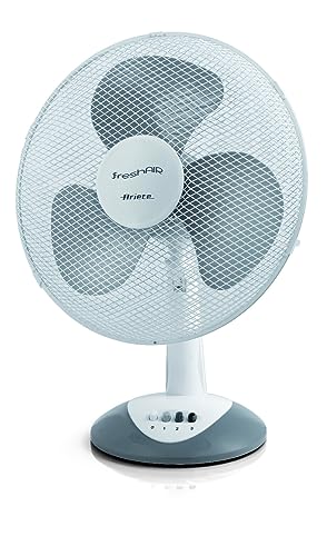 Ariete 847 Ventilatore Da Tavolo, 3 Velocità, Elica A 3 Pale, Funzione Oscillazione E Inclinazione, 40 W, Plastica, Bianco