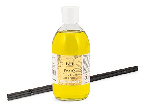 H&H Diffusore Ambiente New Natural Living Fragranza Fresh Citrus In Vetro Ml 500