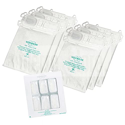 6 Sacchetti + 8 Profumatori Dovina Per Aspirapolvere Folletto Vk135 / Vk136