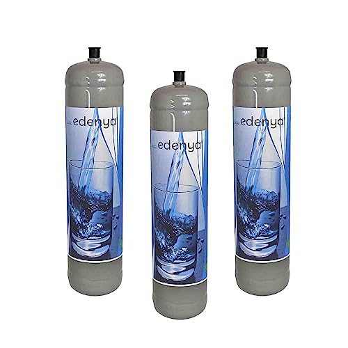 3 Bombole Co2 600 Gr Monouso Edenya Bubbles Con Attacco M11X1 Per Acqua Frizzante E290
