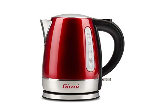 Girmi Bl32 Bollitore Cordless Inox, 1.2 Lt, 1630W, Rosso