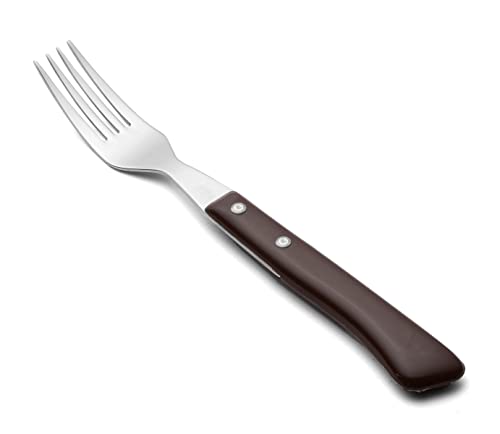 Arcos Coltelleria Da Tavola, Forchetta Bistecca, Acciaio Inossidabile 18/10 E 200 Mm, Manico Legno Compresso, Colore Marrone