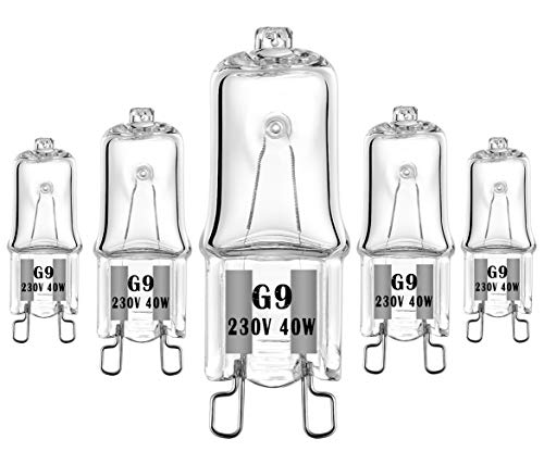 Vinbe Lampada Alogena Speciale G9 Da 40W Per Lampada Per Forno A Microonde E Lampada Per Forno , Lampada Alogena 230V Tollerante Fino A 300 Gradi C (C