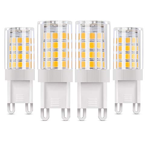 Vicloon G9 Led Lampadina, 4Pcs Lampadine Led G9, 5W Equivalente A 50W Lampada Alogena, 500Lm, Bianco Caldo 3000K, Ac85-265V, Non Dimmerabile, Angolo D