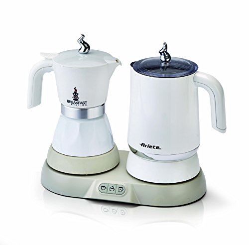 Ariete 1344 Breakfast Station - 3 Prodotti In 1: Moka-Bollitore-Montalatte A Caldo E Freddo, 500W, 250Ml, 4/2 Tazze, Mantenimento Caffè In Caldo, 5 Fu