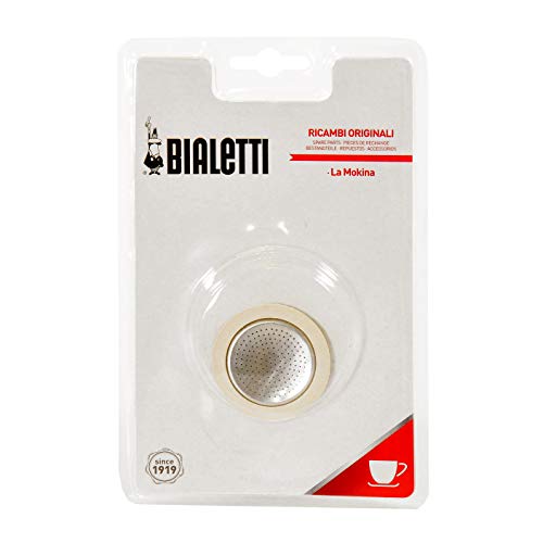 Bialetti Guarnizione E Filtro Ricambio Per Caffettiera Mokina 1/2 Tazza