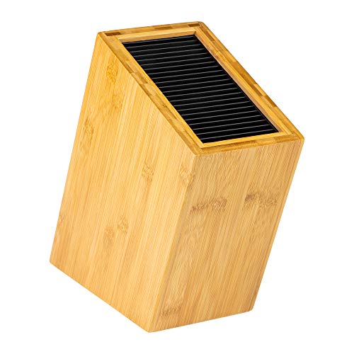 Rockingham Forge - Portacoltelli Universale, Supporto Verticale, Contiene Fino A 20 Coltelli Con Lame Fino A 20 Cm Di Lunghezza, Colore: Nero Lucido. 