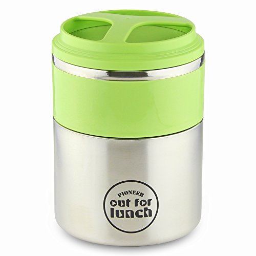 Pioneer - Portapranzo Termico Sottovuoto A 2 Scomparti Verde