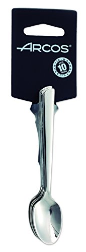 Arcos Serie Toscana, Cucchiaino Moka Set (6 Cucchiaio), Monoblocco Unipezzo Acciaio Inossidabile 18/10 E 115 Mm, Colore Argento