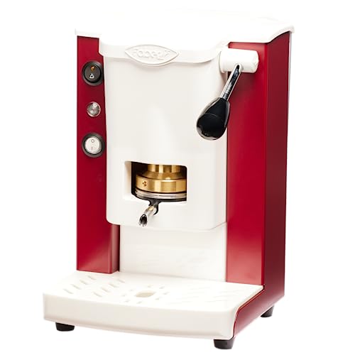 Faber Coffee Machines | Modello Piccola Slot | Macchina Caffe A Cialde Ese 44Mm | Pressacialda In Ottone Regolabile (Borgogna | Bianco)