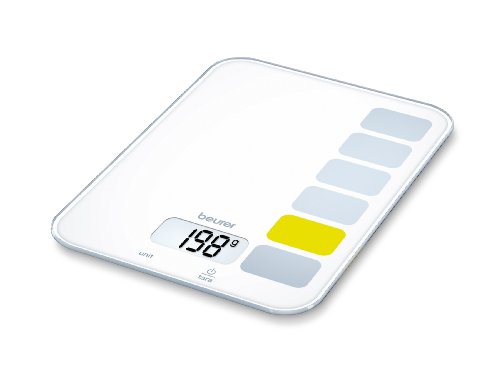 Beurer 704.08 Ks 19 Bilancia Da Cucina, Multicolore, Eléctrica, Vetro