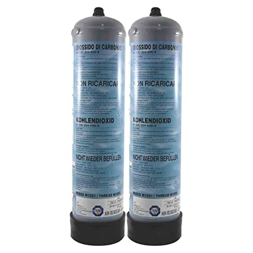 Termoidraulicarv® 2 Bombole Co2 Monouso 600Gr. Per Acquari Con Attacco M10X1