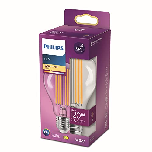 Philips Lampadina Led Goccia Filamento 120W E27 2700K Non Dim