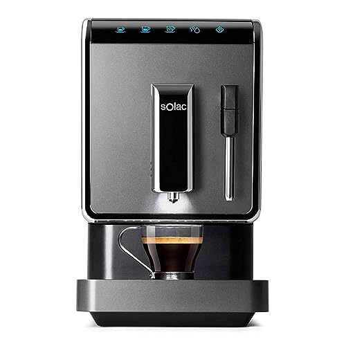 Solac Macchina Da Caffé Espresso Superautomatica Ca4810 - Per Caffè E Cappuccino Superautomatica, Macinacaffè Incoprorato, 19 Bar, 1470W. Design Compa