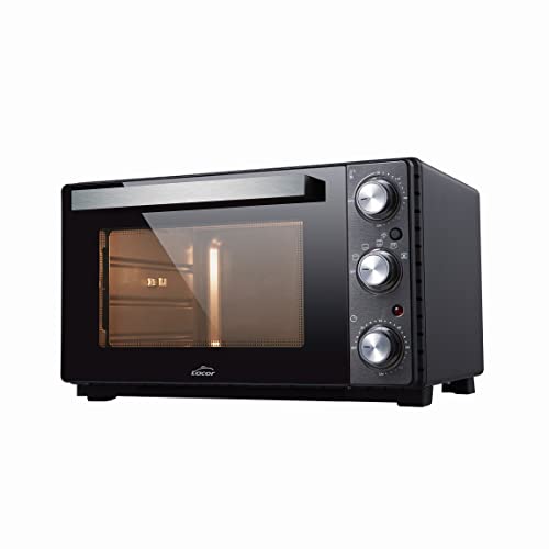 Lacor - 69327 - Forno Elettrico Da Tavolo, Piccolo Forno Da Cucina, Convezione Con Corpo In Acciaio, Temperatura: 70ºc-230ºc, 48X30X40 Cm, Capacità: 2
