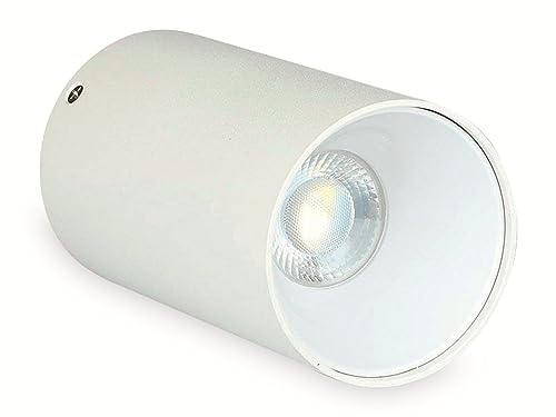 Portafaretto Led Montaggio A Plafone Rotondo Gu10 Corpo Bianco Riflettore Bianco