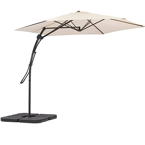 Bakaji Ombrellone Da Giardino Decentrato 3 X 3 Mt Palo In Metallo Chiusura A Leva Base A Croce Sistema Air Vent Arredamento Esterno Gazebo Piscina Gia