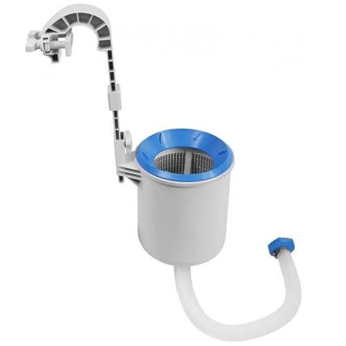 Virsus Skimmer Da Parete In Pvc Per Piscine 28000, Diametro Esterno 12 Cm, Con Cestello Removibile Per Foglie E Detriti, Aggancio A Parete Universale,