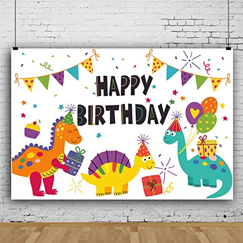 Dinosaur Compleanno Sfondo, 180X120Cm Festa Di Compleanno Sfondo, Sfondo Di Compleanno Per Bambini, Tema Dei Dinosauri, Ragazzo E Ragazza, Per Decoraz