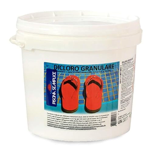 Lapi - 5 Kg Secchio Dicloro Granulare 56% A Rapida Dissoluzione Per Il Mantenimento Dell'Acqua Piscina. Cloro Granulare Marca Chimici