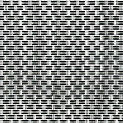 Tenax Rete Tessuta Decorativa Frangivista Composta Da Pvc E Poliestere, Texstyle Plus, Argento-Nero, 1,00X5 M