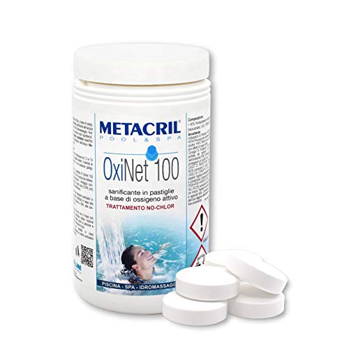 Metacril Oxinet 100 1 Kg- Ossigeno Attivo In Pastiglie Da 100Gr - Ideale Per Piscina O Idromassaggio (Teuco,Jacuzzi,Dimhora,Intex,Bestway,Ecc.) Spediz