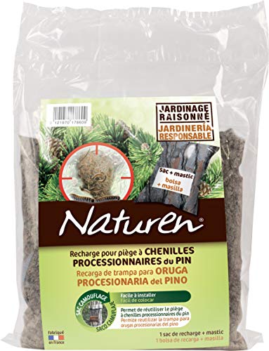 Naturen Nsacpro2 - Ricarica Per Trappola Per Bruchi Processionari Del Pino X1, Ricarica Con Sacchetto + Mastice, Per Alberi Da 30 A 60 Cm Di Diametro