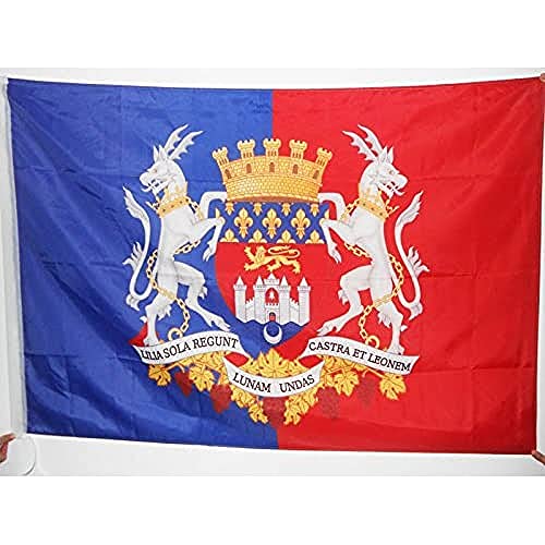 Az Flag Bandiera Bordeaux Con Stemma 150X90Cm - Bandiera Di Bordeaux In Francia 90 X 150 Cm Foro Per Asta
