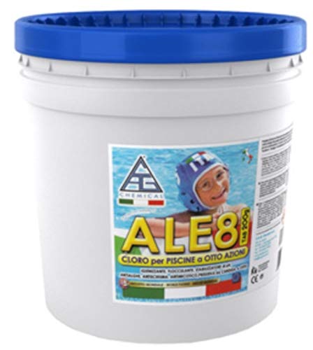 Piscina Cloro Pasticche 200 Gr Cagchemical Ale8 5 Kg 8 Funzioni