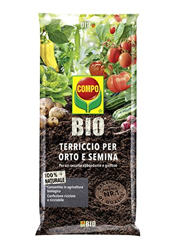 Compo Bio Terriccio Per Orto E Semina, Per Colture Orticole, Frutticole E Semina, 20 L