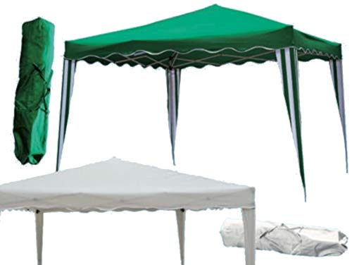 F-U Gazebo Richiudibile Pieghevole Fisarmonica Mt 3X2 3X3 Bianco Verde Sacca Mercato (2X3 Mt, Bianco)