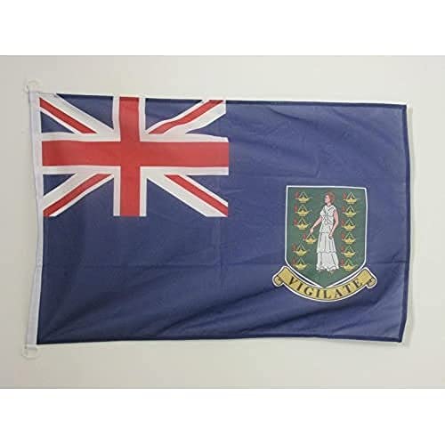Az Flag Bandiera Navale Isole Vergini Britanniche 45X30Cm - Bandiera Maritima Inglese 30 X 45 Cm Speciale Nautismo