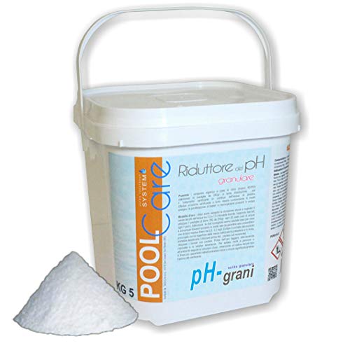 Pool Care - Ph- Grani 5 Kg - Riduttore Del Ph Granulare Per Una Gestione Ottimale Del Ph Della Piscina - Trattamento Acqua Del Ph - Spedizione Immedia